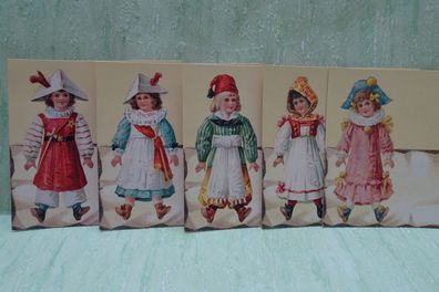 5 alte Tischkarten Vintage Franz Josef Holler 1994 Vintage Kinder