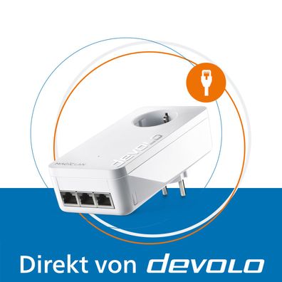 devolo Magic 2 LAN triple Powerline Internet Verstärker 1x Erweiterungsadapter