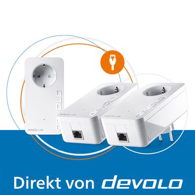 devolo Magic 2 LAN Multiroom Kit Powerline Internet Verstärker 3x Adapter