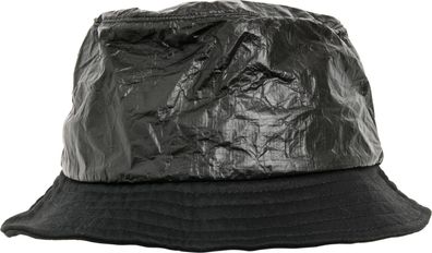 Flexfit Cap Crinkled Paper Bucket Hat Black