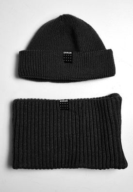 Mister Tee Handschuh/ Schal Set Error Knit Set Black