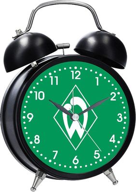 SV Werder Bremen Doppelglocken-Wecker Sound Fußball Grün/ Schwarz