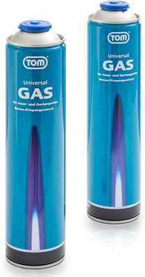 2 x, 4 x oder 8 x 330 g Universalgas Kartuschen mit Schraubgewinde Propan Butan Gas