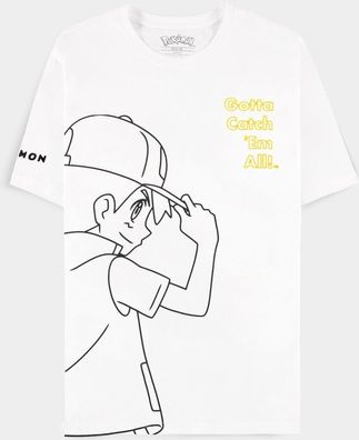 Pokémon - Ash - Men's Short Sleeved T-shirt White