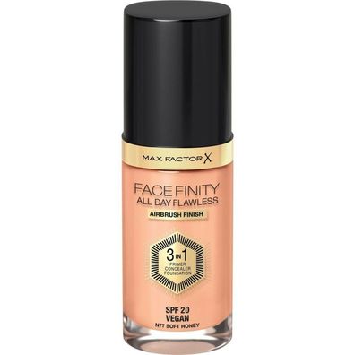 Max Factor Facefinity All Day Flawless Foundation N77 Soft Honey 30ml
