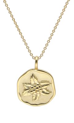 trendor Schmuck Halskette mit Monatsblume Dezember 925 Silber Vergoldet 68002-12
