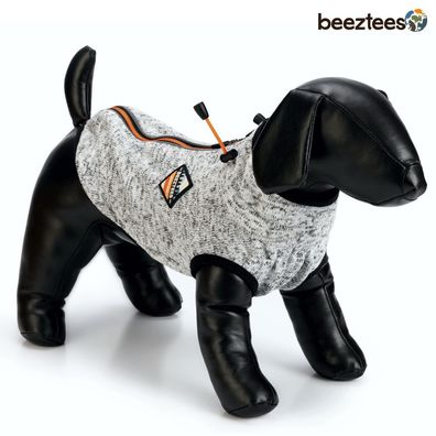 Beeztees Hundepullover CELIA - hellgrau - reflektierend - Sweater Hundemantel