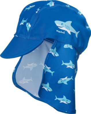 Playshoes Kinder UV-Schutz Mütze Hai Blau