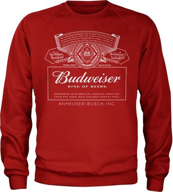 Budweiser White Logo Sweatshirt Red