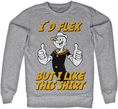 Popeye I'd Flex Sweatshirt Heather-Grey