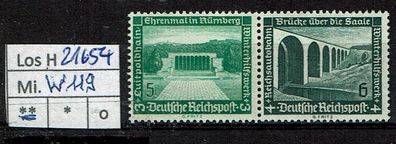 Los H21654: Deutsches Reich Mi. W 119 * *