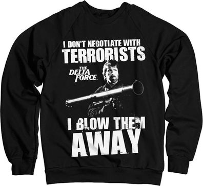 Delta Force Chuck Norris I Blow Terrorists Away Sweatshirt Black
