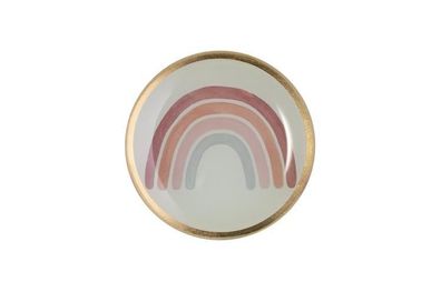Love Plates, Glasteller, Regenbogen, rund, grau, 1054003004 1 St