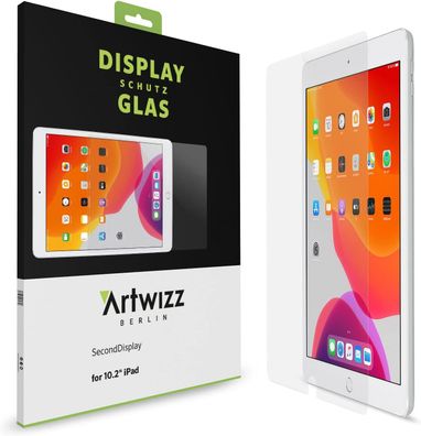 Artwizz SecondDisplay Panzerglas iPad 10.2 Zoll 2019 Tablet Schutzfolie transparent