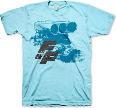 Fast & Furious Engine T-Shirt Skyblue