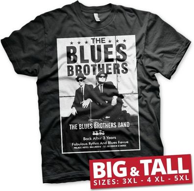 The Blues Brothers Poster Big & Tall T-Shirt Black
