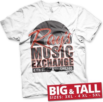 Blues Brothers Ray's Music Exchange Big & Tall T-Shirt White