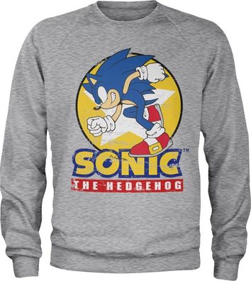 Fast Sonic The Hedgehog Sweatshirt Heather-Grey