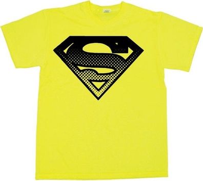 Superman Halftone Shield T-Shirt Yellow