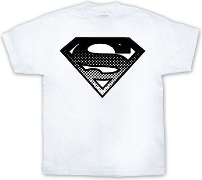 Superman Halftone Shield T-Shirt White