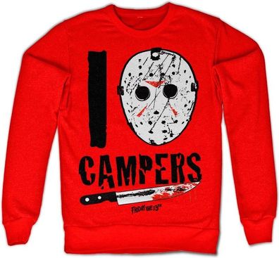 Friday the 13th I Jason Campers Sweatshirt Red