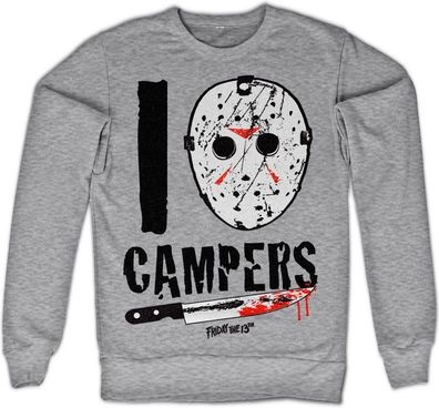 Friday the 13th I Jason Campers Sweatshirt Heather-Grey
