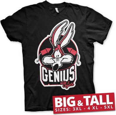 Looney Tunes Wile E. Coyote Genius Big & Tall T-Shirt Black