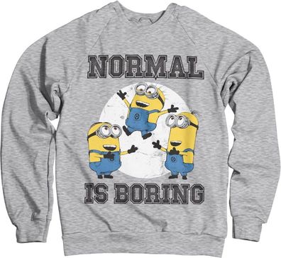 Minions Normal Life Is Boring Sweatshirt Heather-Grey