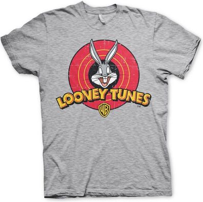 Looney Tunes Distressed Logo T-Shirt Heather-Grey