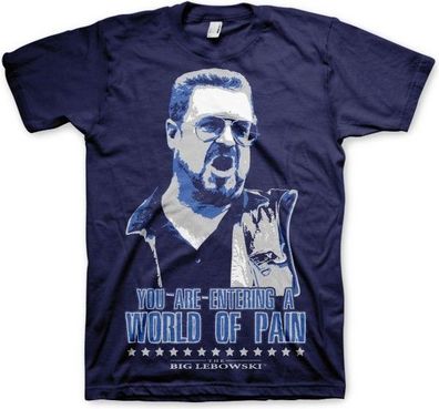 The Big Lebowski World Of Pain T-Shirt Navy