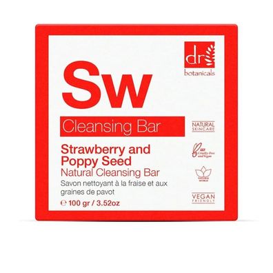 Dr Botanicals Strawberry and Poppy Seed Natural Cleansing Bar 100g