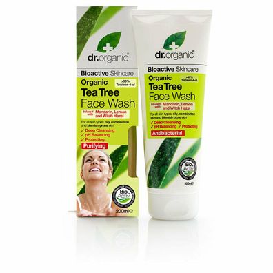 Dr Organic Tea Tree Face Wash 200ml