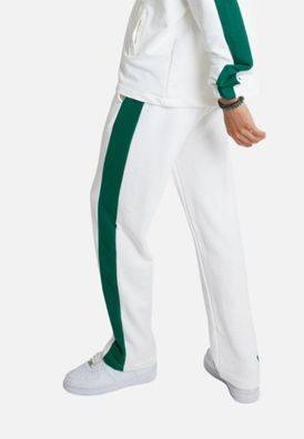 Jogger Jogginghose Stripe mit Streifen Hose Weiß