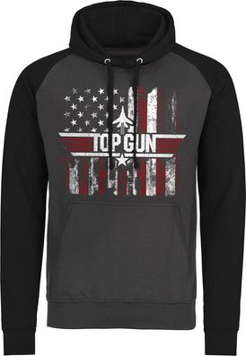 Top Gun America Baseball Hoodie Dark-Grey-Black