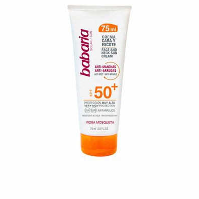 Babaria Face And Neck Sun Cream Anti Spot Wrinkle Spf50 75ml