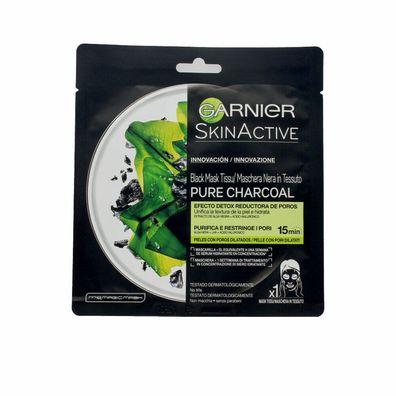 Garnier SkinActive Black Mask Tissu Pure Charcoal 1 Unit