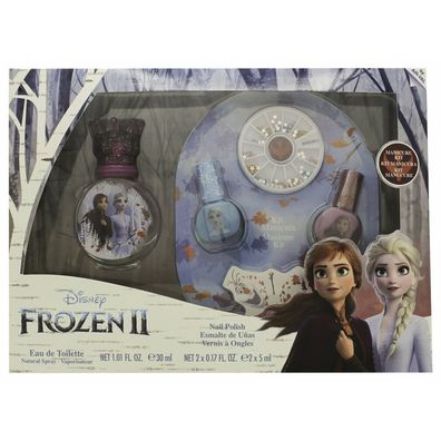 Disney Frozen II Gift Set 30ml EDT + 2x Nail Polish + Nail Gems