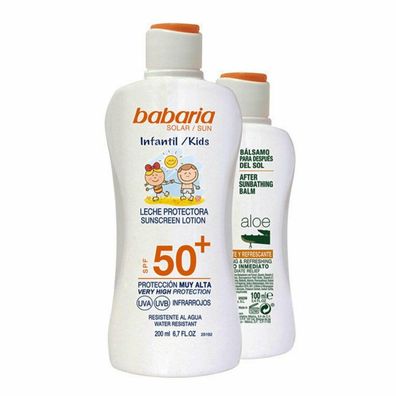 Babaria Sun Kids Sunscreen Lotion Water Resistant Spf50 200ml Set 2 Artikel