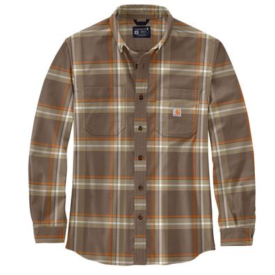 Carhartt Hemd Flannel L/ S Plaid Shirt Chestnut