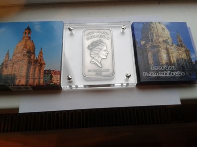 Original 50$ 2013 Frauenkirche Dresden antique finished 1kg Silber 999 - 99 Ex.