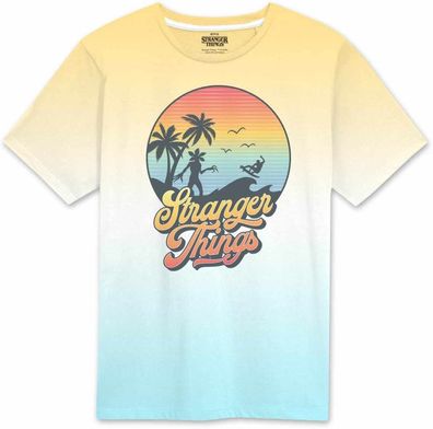 Stranger Things - Sunset Circle T-Shirt Black