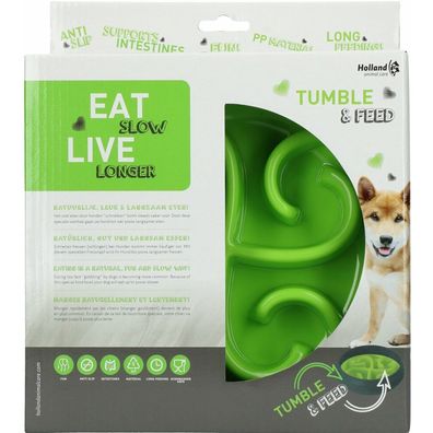 Eat Slow Live Longer Tumble Feeder Green