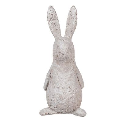 Clayre & Eef Figur Kaninchen 26 cm Beige Polyresin (Gr. 11x11x26 cm)