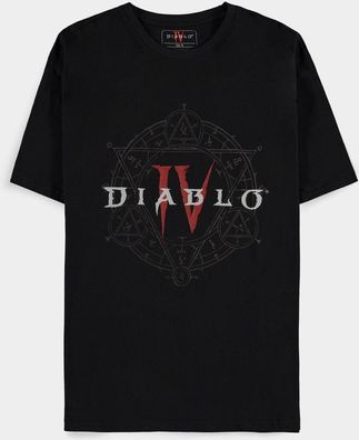 Diablo IV - Pentagram Logo Men's Short Sleeved T-shirt Black