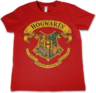 Harry Potter Hogwarts Crest Kids T-Shirt Kinder Red
