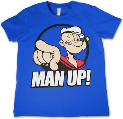 Popeye Man Up! Kids T-Shirt Kinder Blue