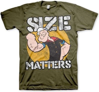 Popeye Size Matters T-Shirt Olive