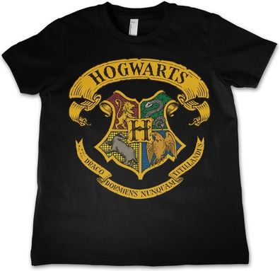 Harry Potter Hogwarts Crest Kids T-Shirt Kinder Black