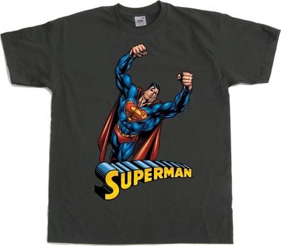 Superman Flying T-Shirt Dark-Grey