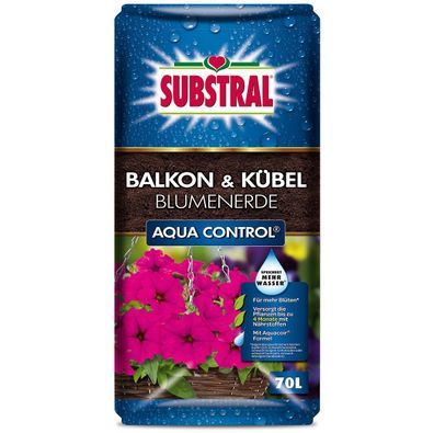 Substral® Balkon & Kübel Blumenerde Aqua Control 40 Liter